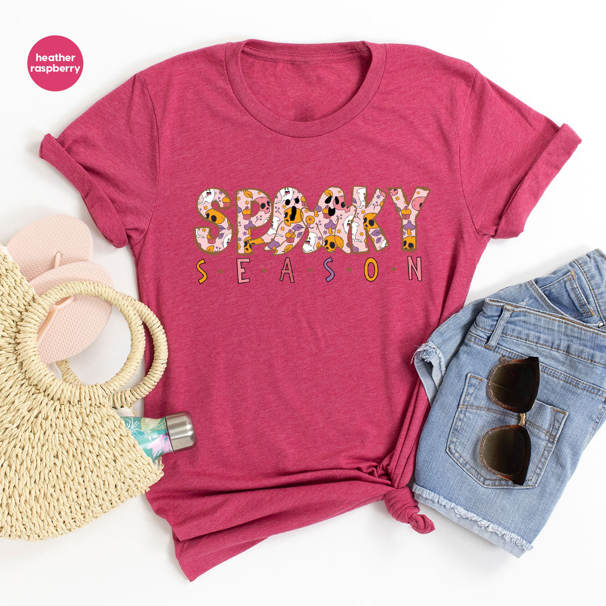 Ghost Graphic Tees, Cute Kid Halloween Shirt, Spooky product image 107