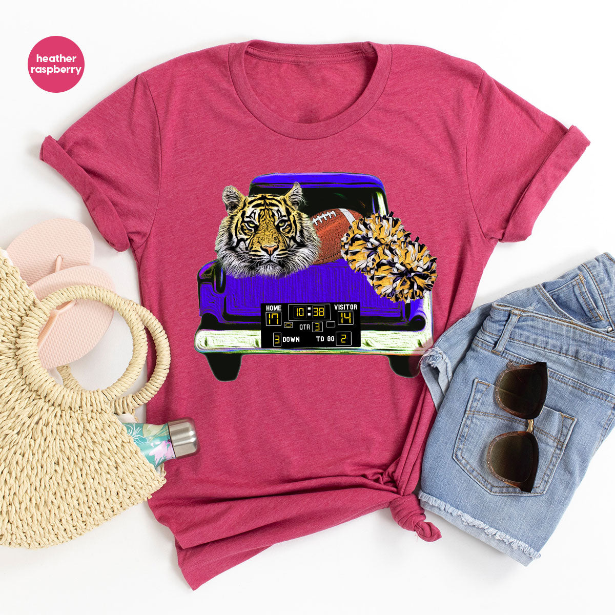 Football Truck Shirt, Tiger Graphic Tees, Mom TShirt, Gifts product image 63