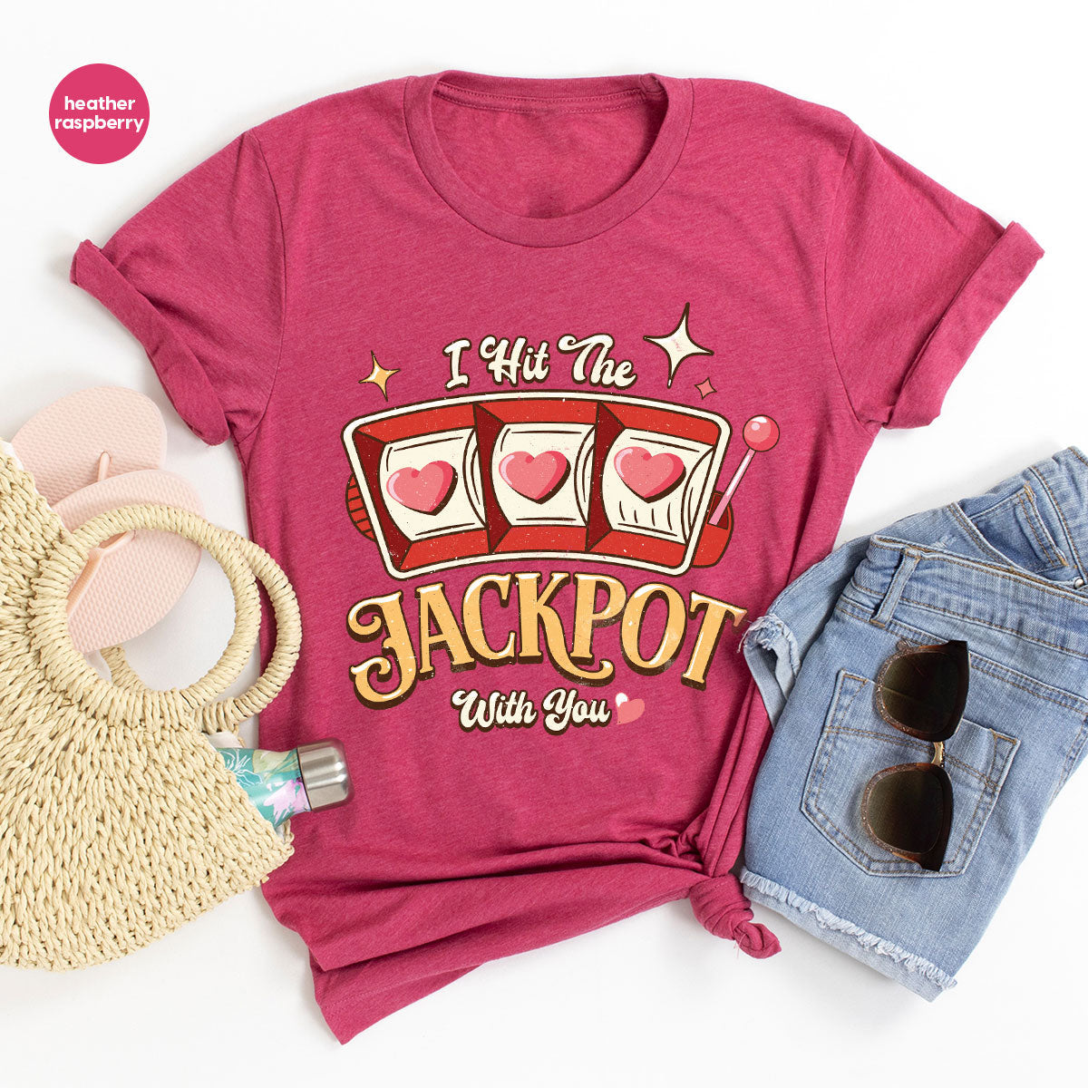 I Hit The Jackpot With You Shirt, Romantic Valentine's Day product image 48