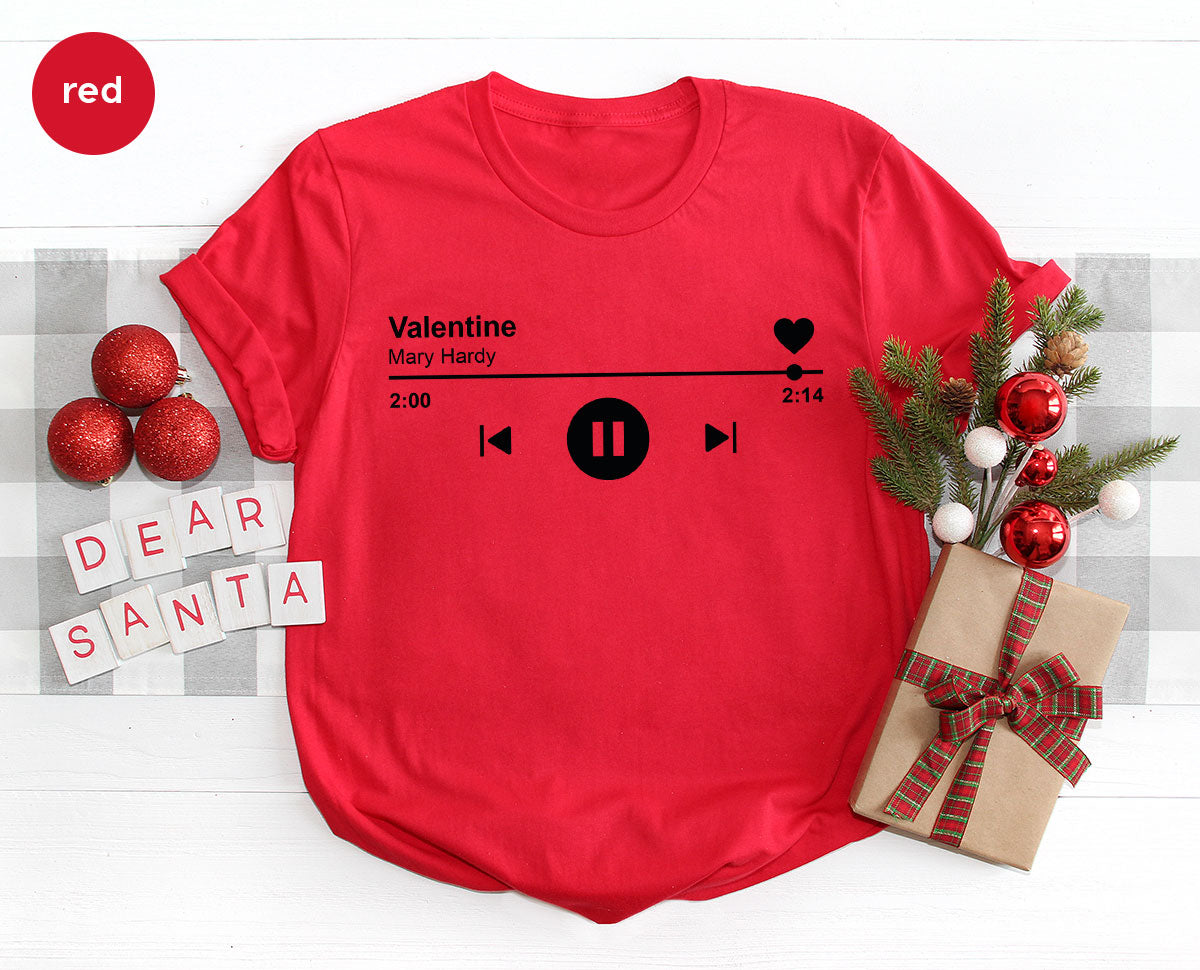 Valentine's Day Shirt, Play Music For Playlist T-Shirt product image 18