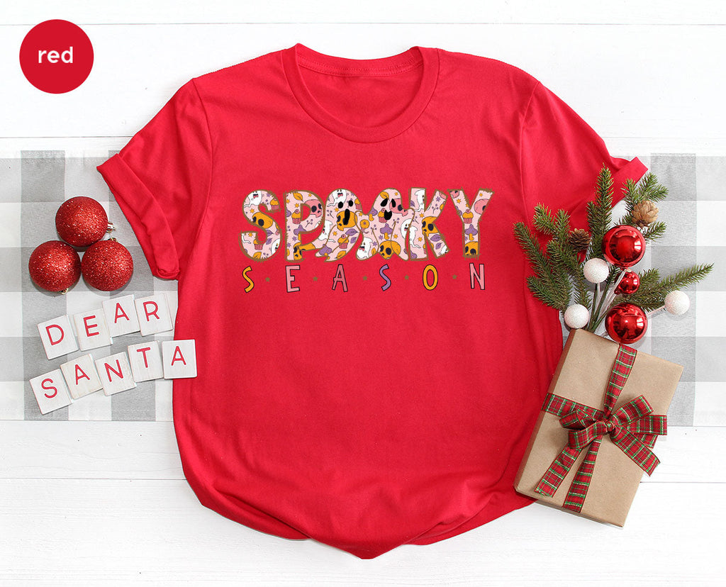 Ghost Graphic Tees, Cute Kid Halloween Shirt, Spooky product image 108