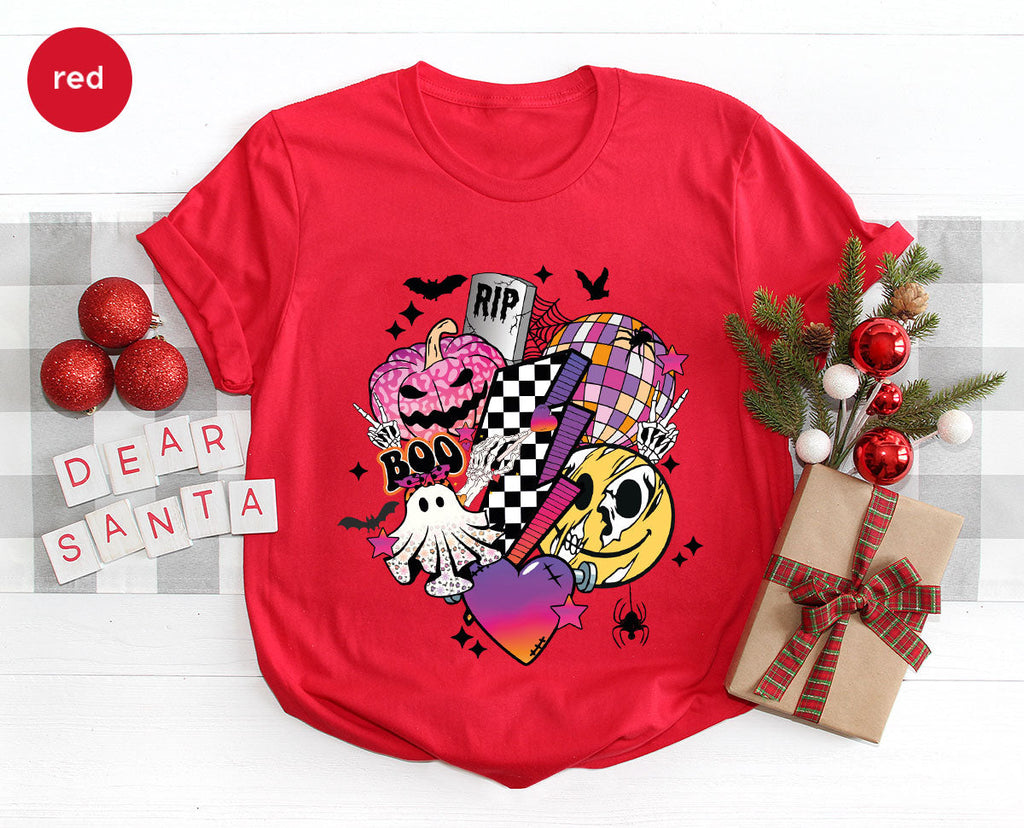 Retro Halloween Shirt, Spooky Pumpkin Cool Checkered Outfit product image 95