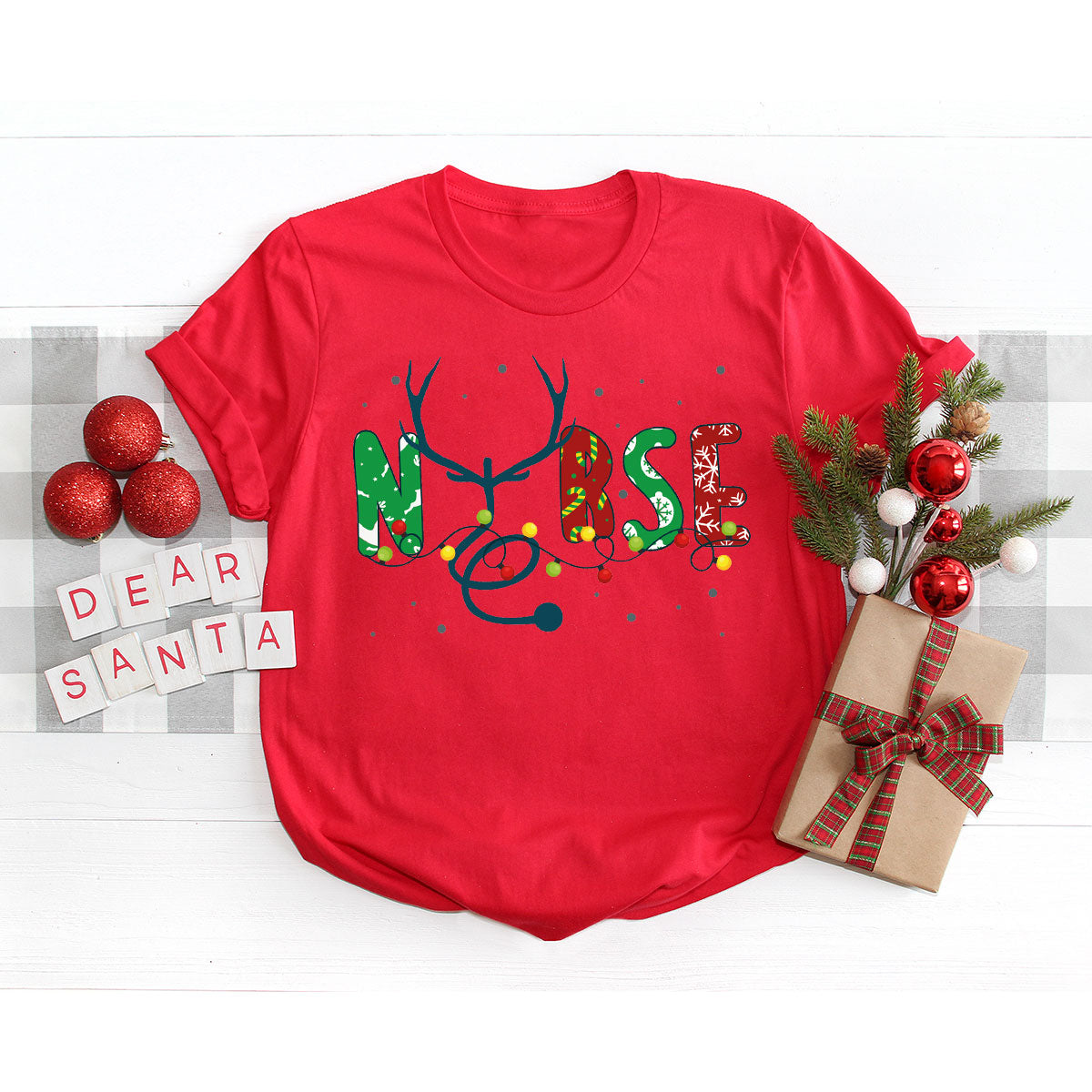 Christmas Nurse Shirt, Health Employee T-Shirt, Gift for product image 24