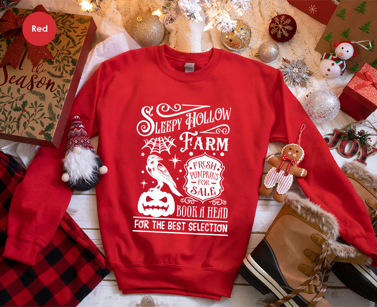 Halloween Sweatshirt, Farmer Outfit, Pumpkin Shirt, Spooky product image 108