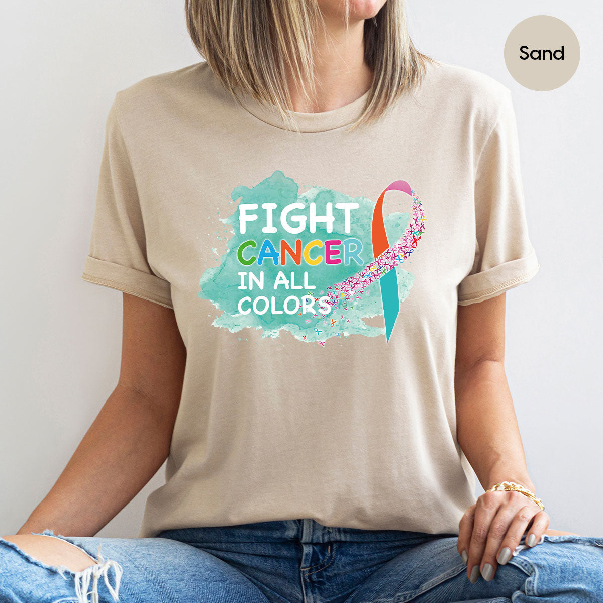 Fight Against Cancer Shirt, Warrior T-Shirt, With All Colors product image 42