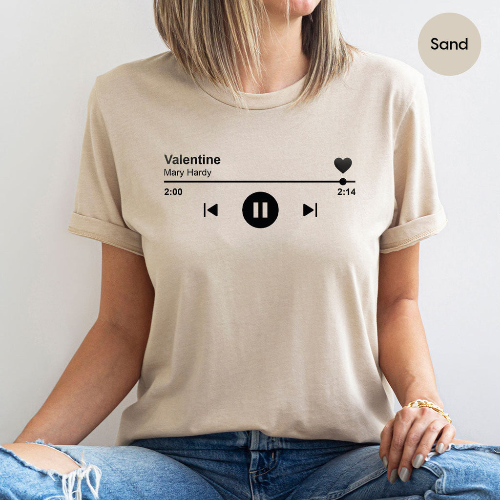 Valentine's Day Shirt, Play Music For Playlist T-Shirt product image 19