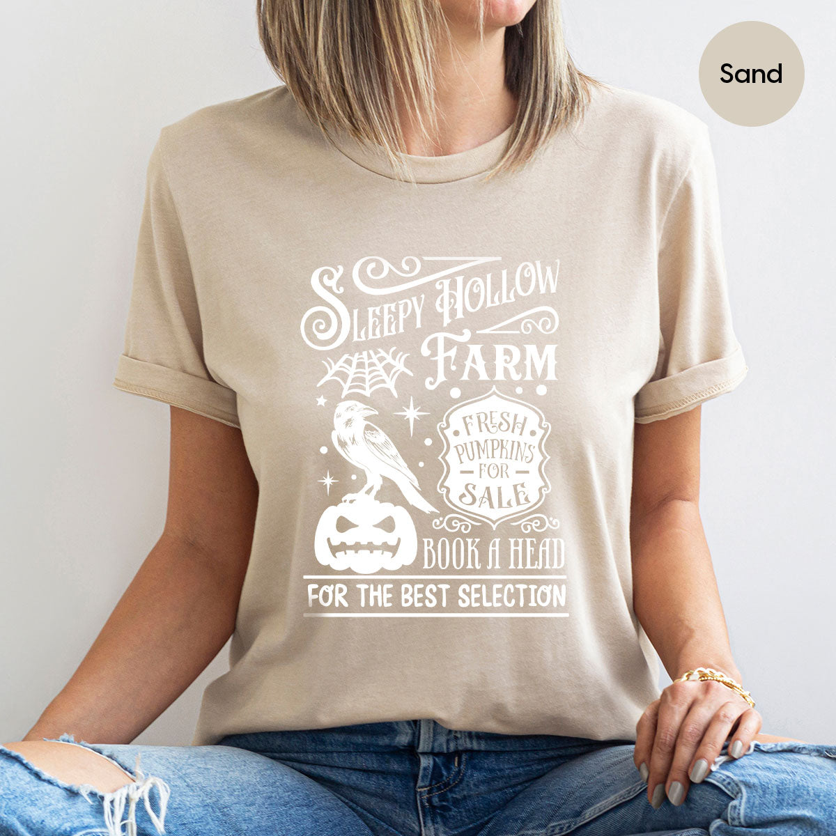 Halloween Sweatshirt, Farmer Outfit, Pumpkin Shirt, Spooky product image 109