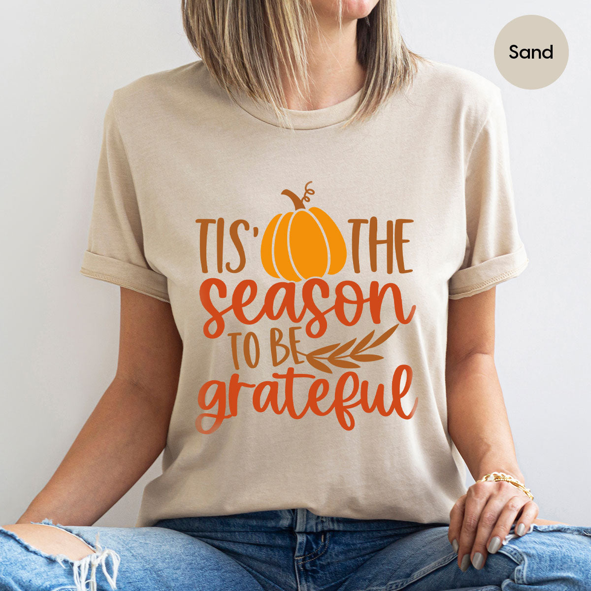 Fall T-Shirt, Autumn Crewneck Sweatshirt, Thanksgiving product image 111