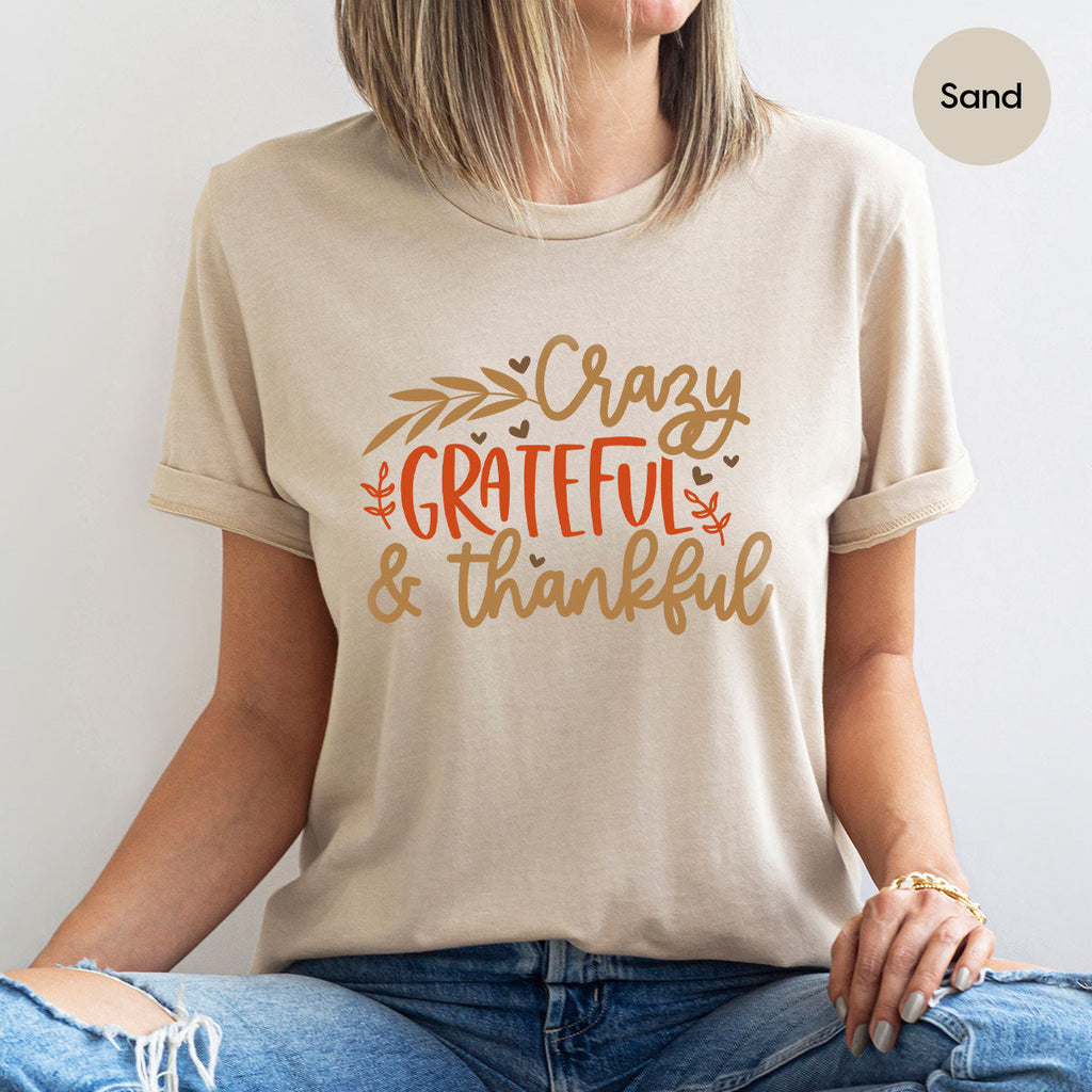 Funny Fall T Shirt, Gift for Her, Crazy Grateful Thankful product image 65