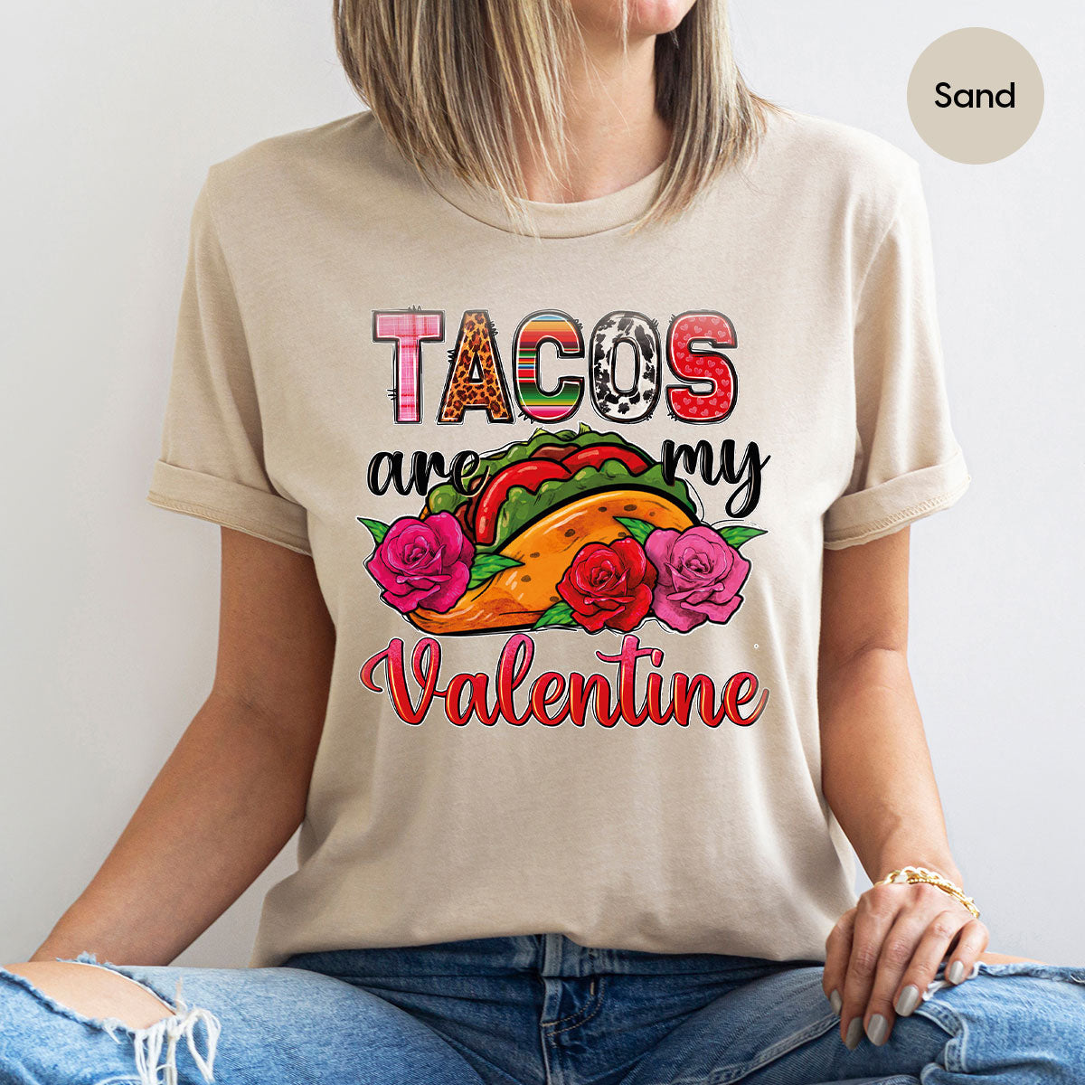 Tacos Are My Valentine Shirt, Gift To My Taco Lover, product image 50