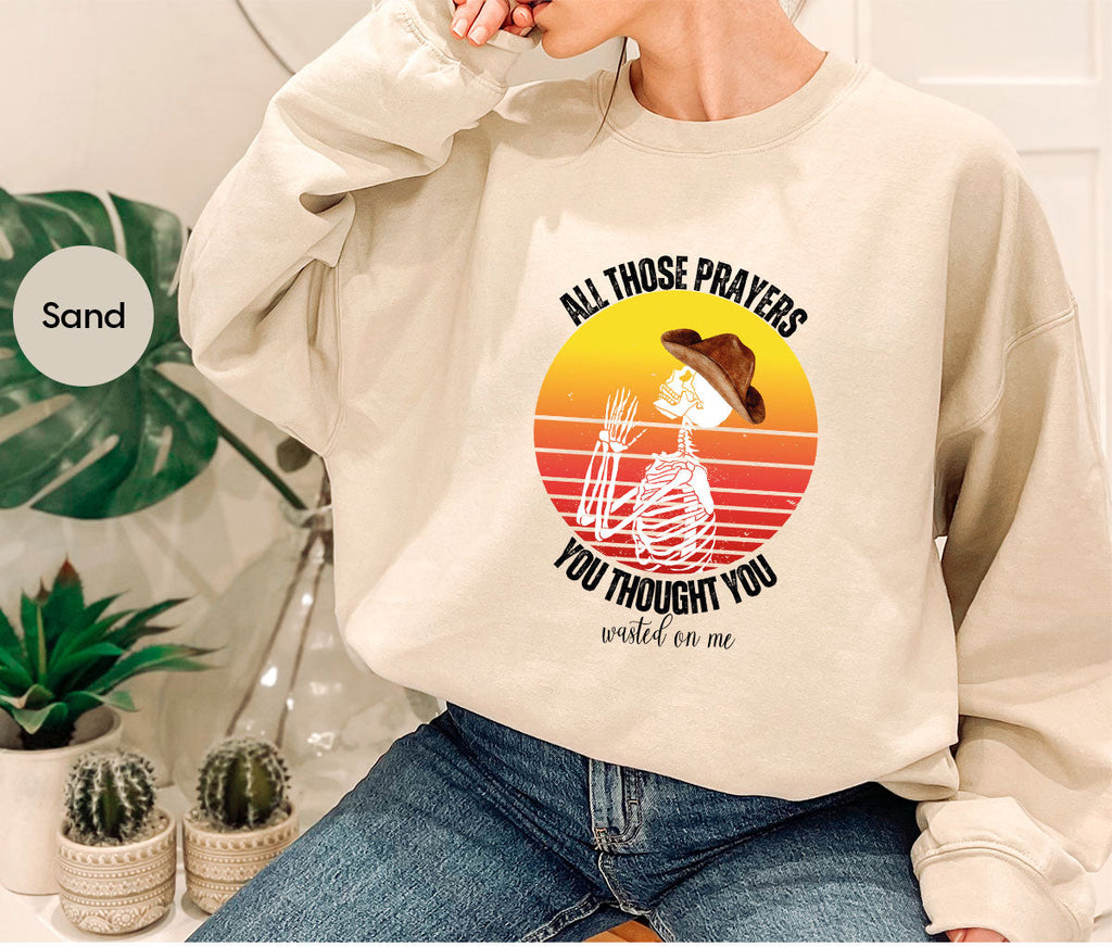 Halloween Crewneck Sweatshirt, Vintage Skeleton Shirt product image 119