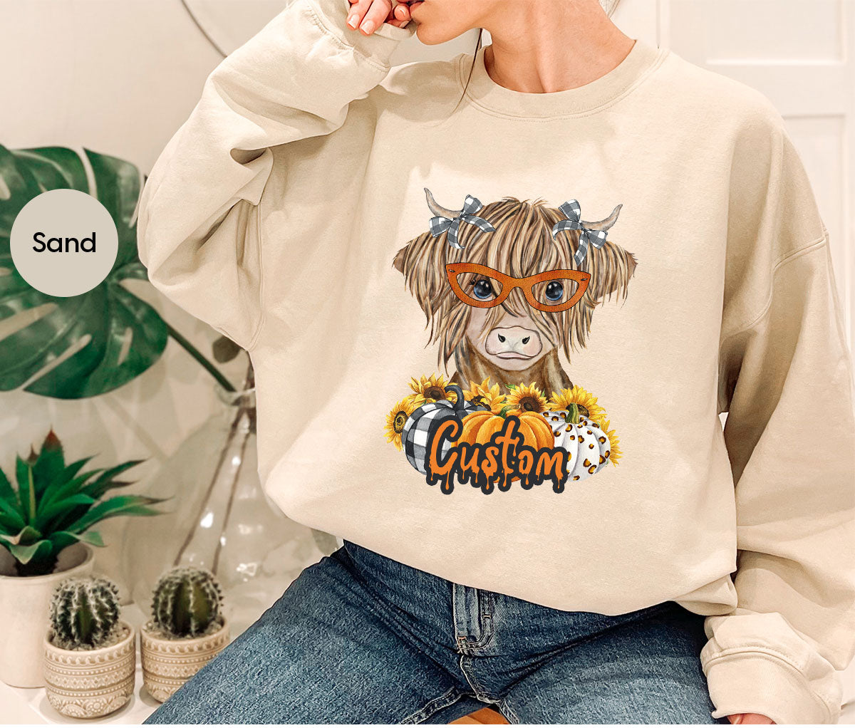 Custom Cow Shirt, Fall Graphic Tees, Personalized Farmer product image 97