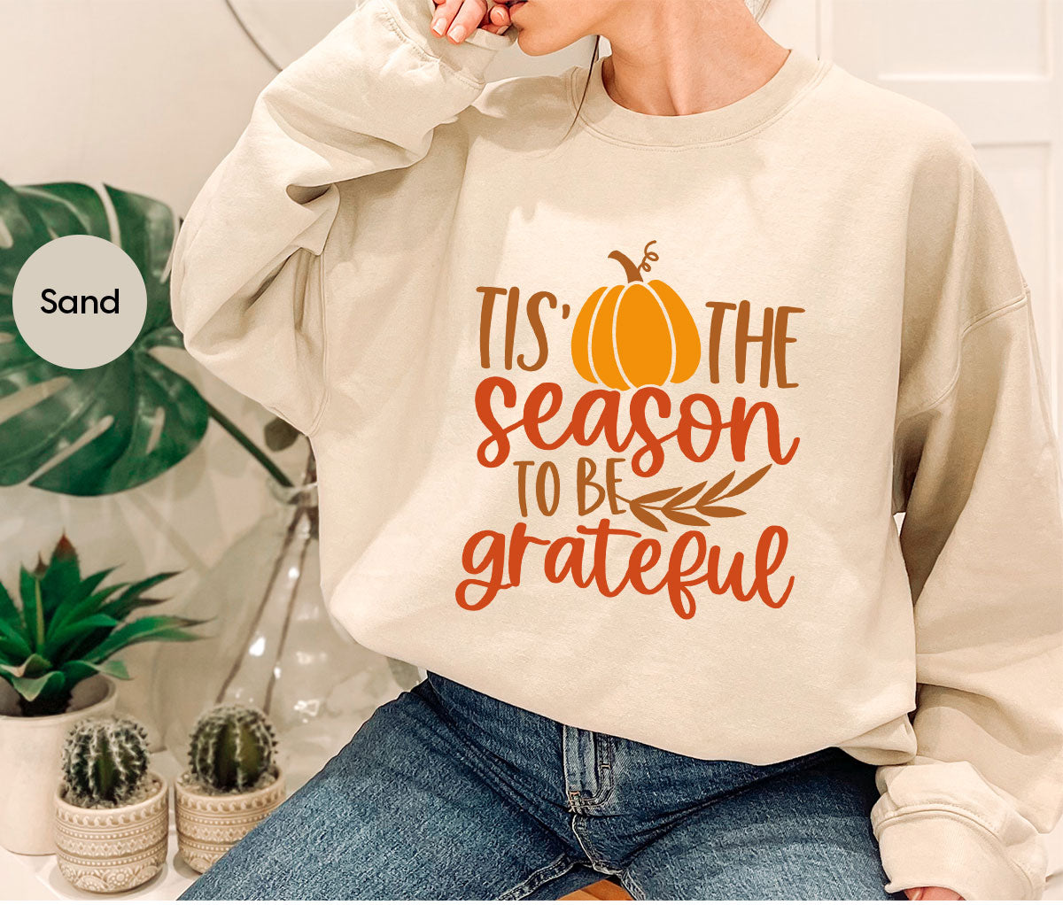 Fall T-Shirt, Autumn Crewneck Sweatshirt, Thanksgiving product image 112