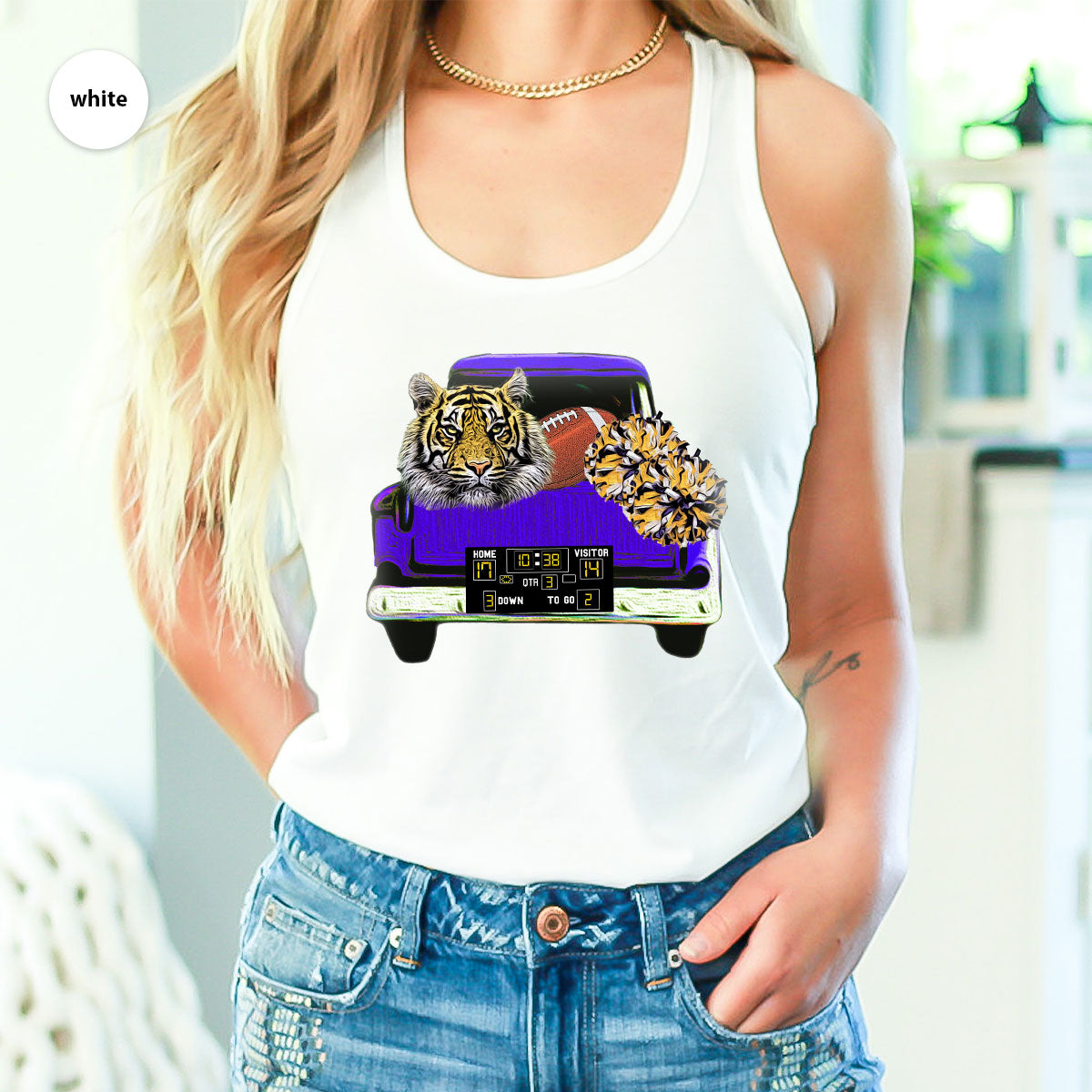 Football Truck Shirt, Tiger Graphic Tees, Mom TShirt, Gifts product image 75