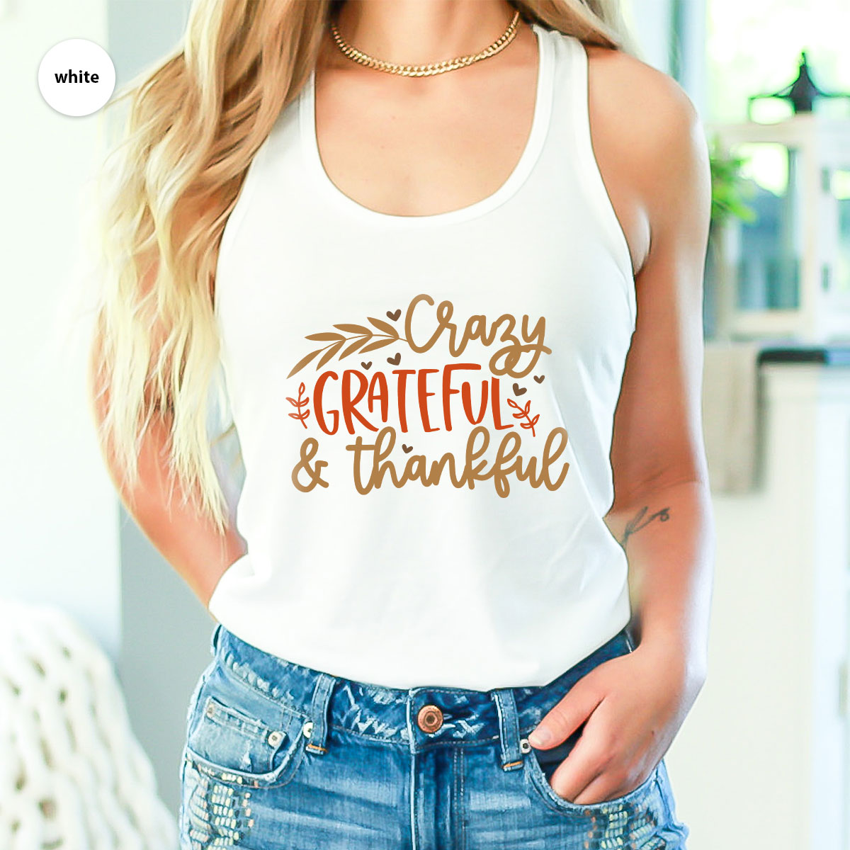 Funny Fall T Shirt, Gift for Her, Crazy Grateful Thankful product image 74