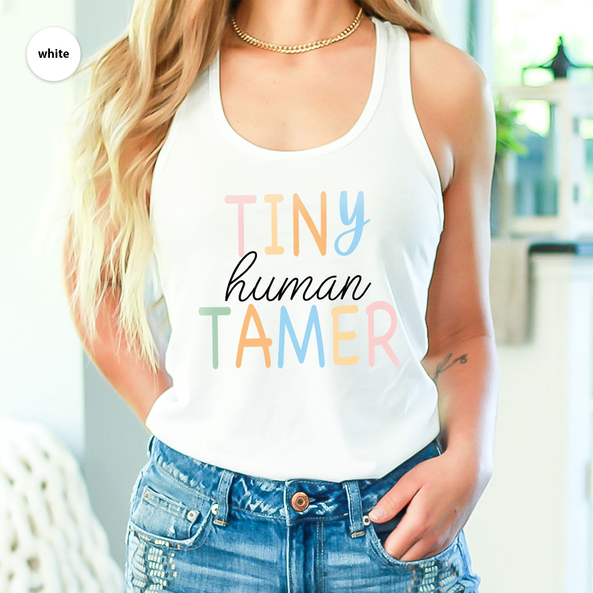 Teacher Shirt, Tiny Human Tamer, Kindergarten Preschool product image 134