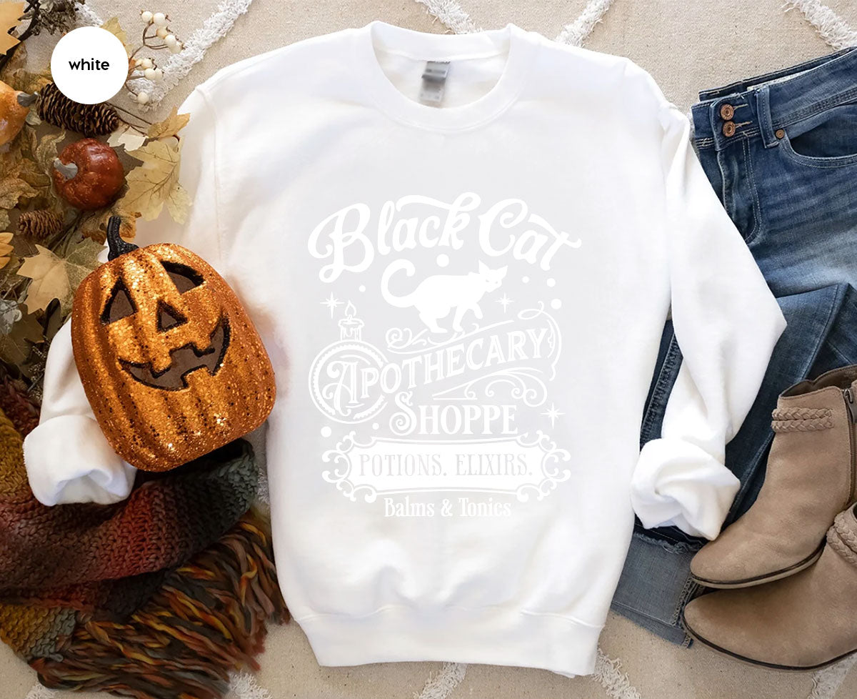 Halloween Party T-Shirt, Spooky Sweatshirt, Gifts, Cat product image 36