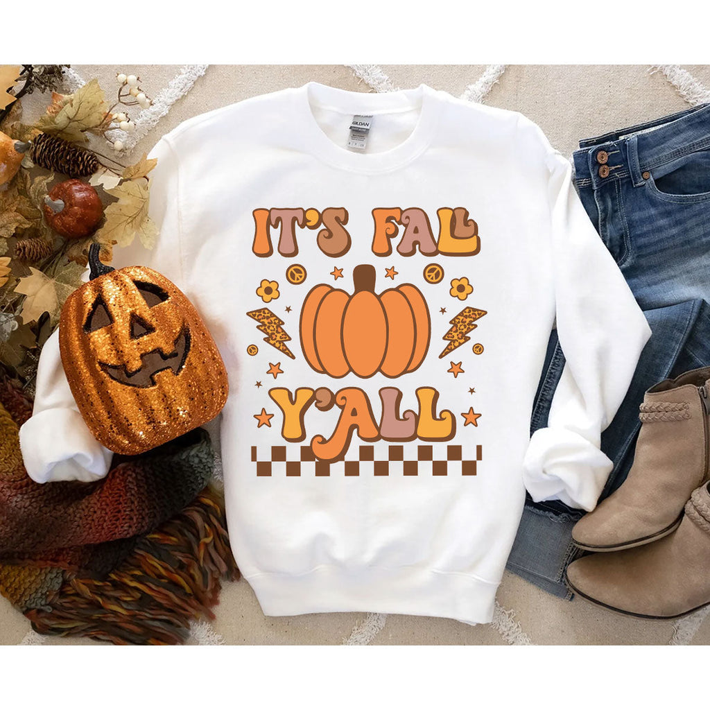 Halloween Fall Shirt, It's Y'Fall T-Shirt, Hoodie, Long product image 34
