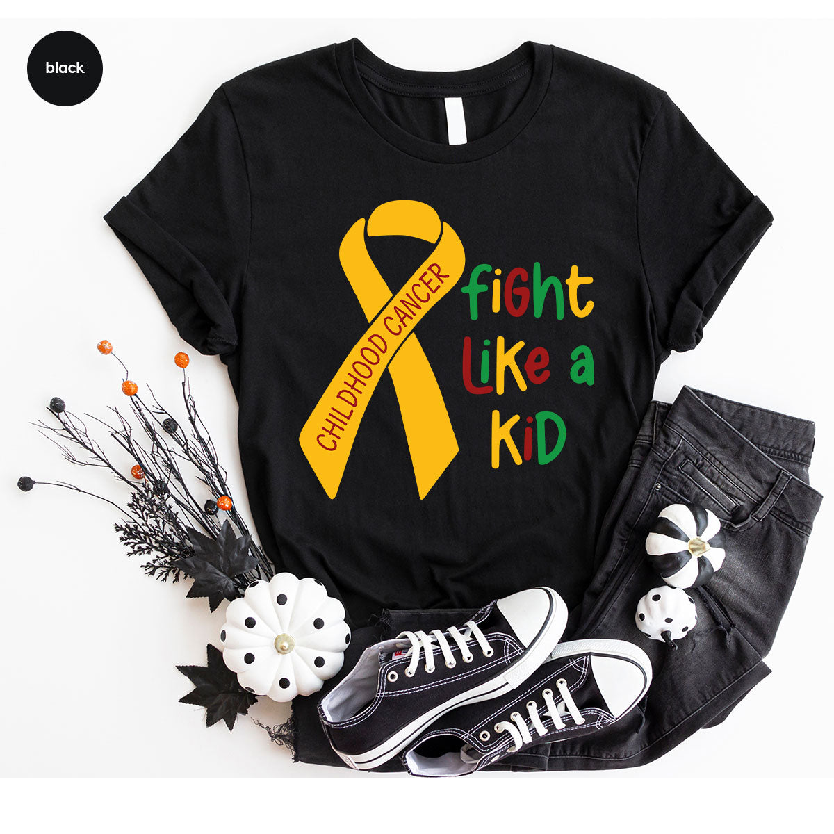 Fighting Like A Kid Shirt, Cancer Fight Childhood Canver product image 9