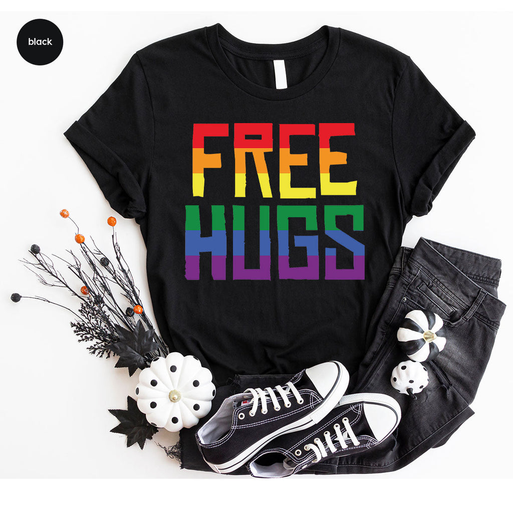 Cute LGBT Shirt, Free Hugs T-Shirt, Lovely Pride for product image 23