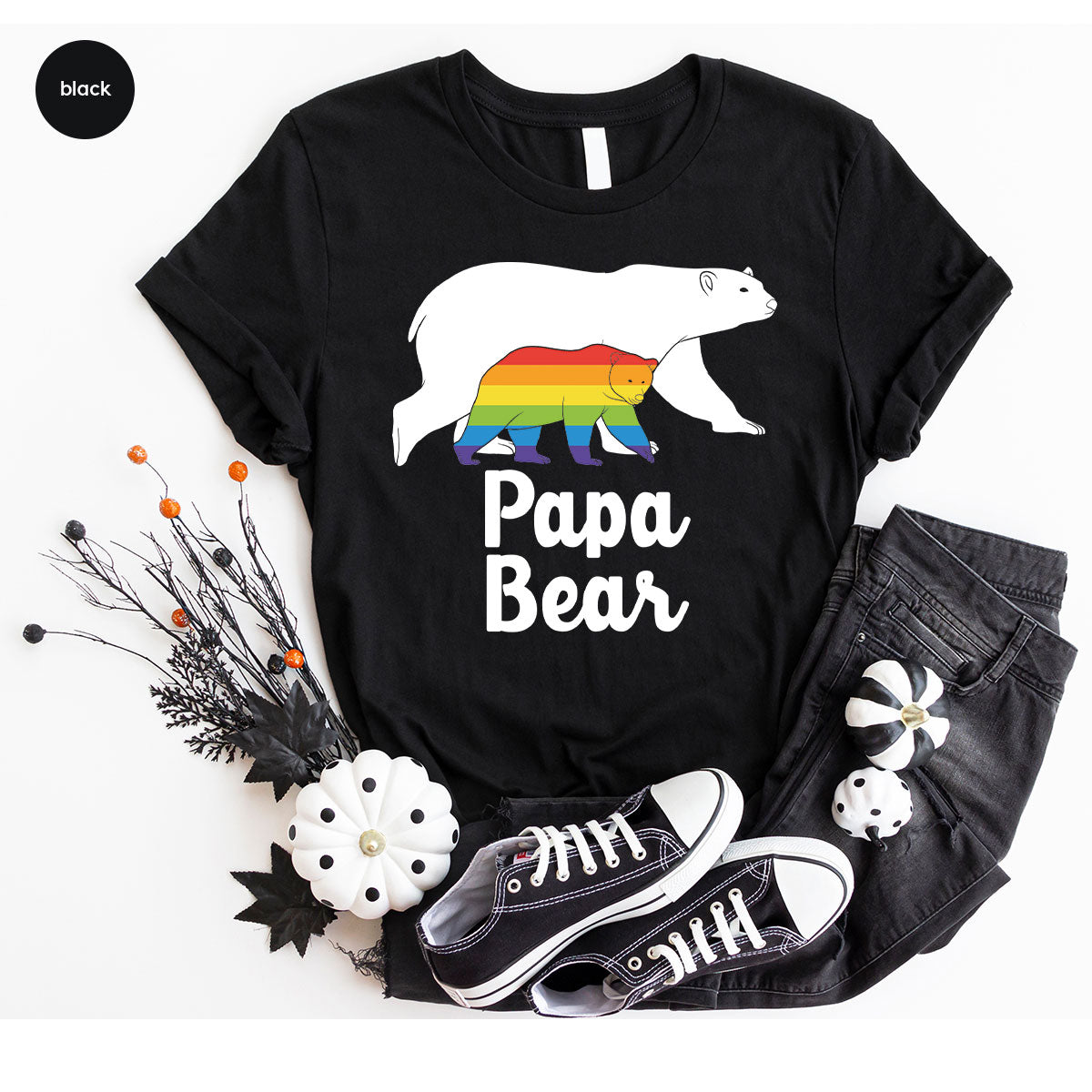 Papa Bear Shirt, T-Shirt, LGBT Rainbow Tee product image 21