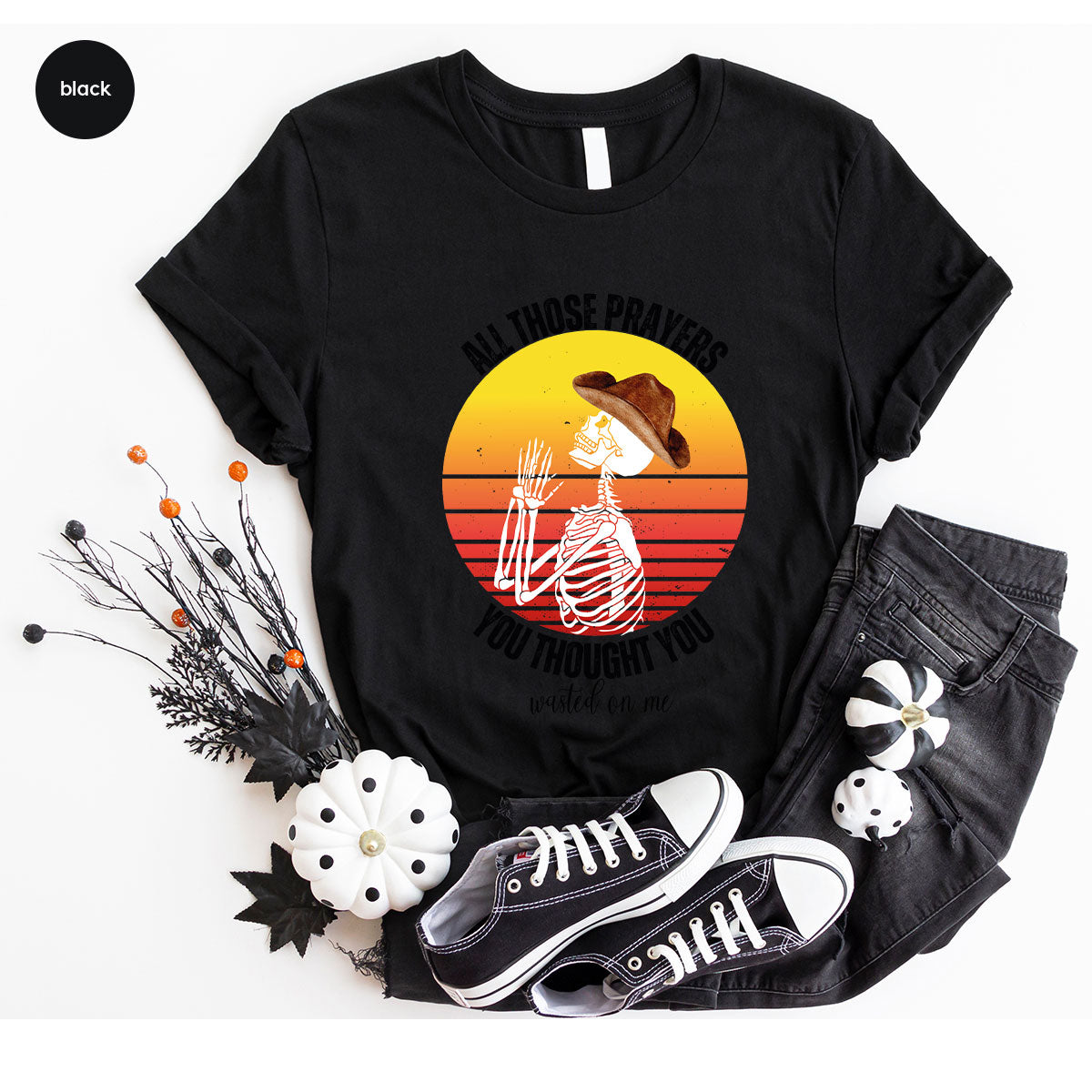 Halloween Crewneck Sweatshirt, Vintage Skeleton Shirt product image 82