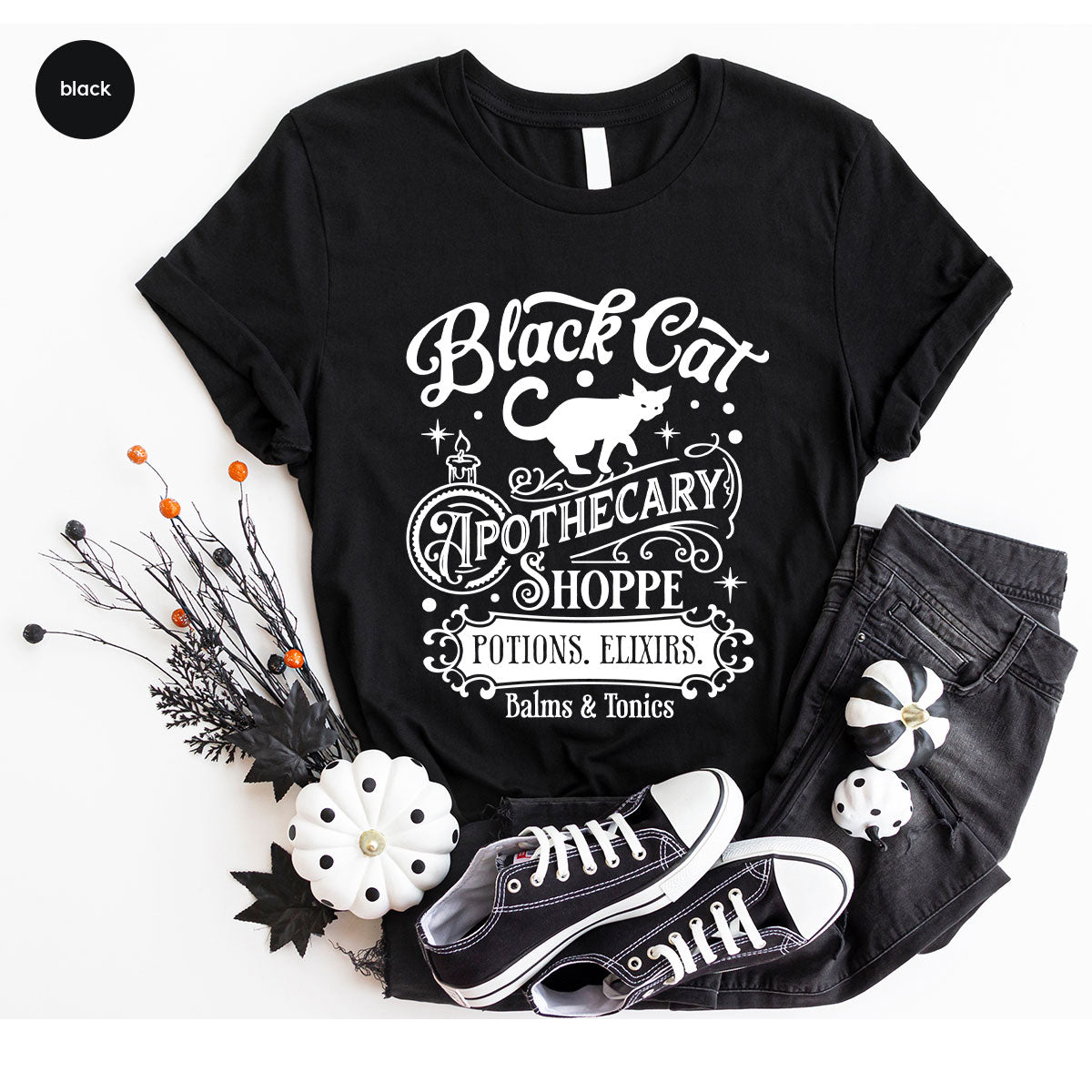 Halloween Party T-Shirt, Spooky Sweatshirt, Gifts, Cat product image 1