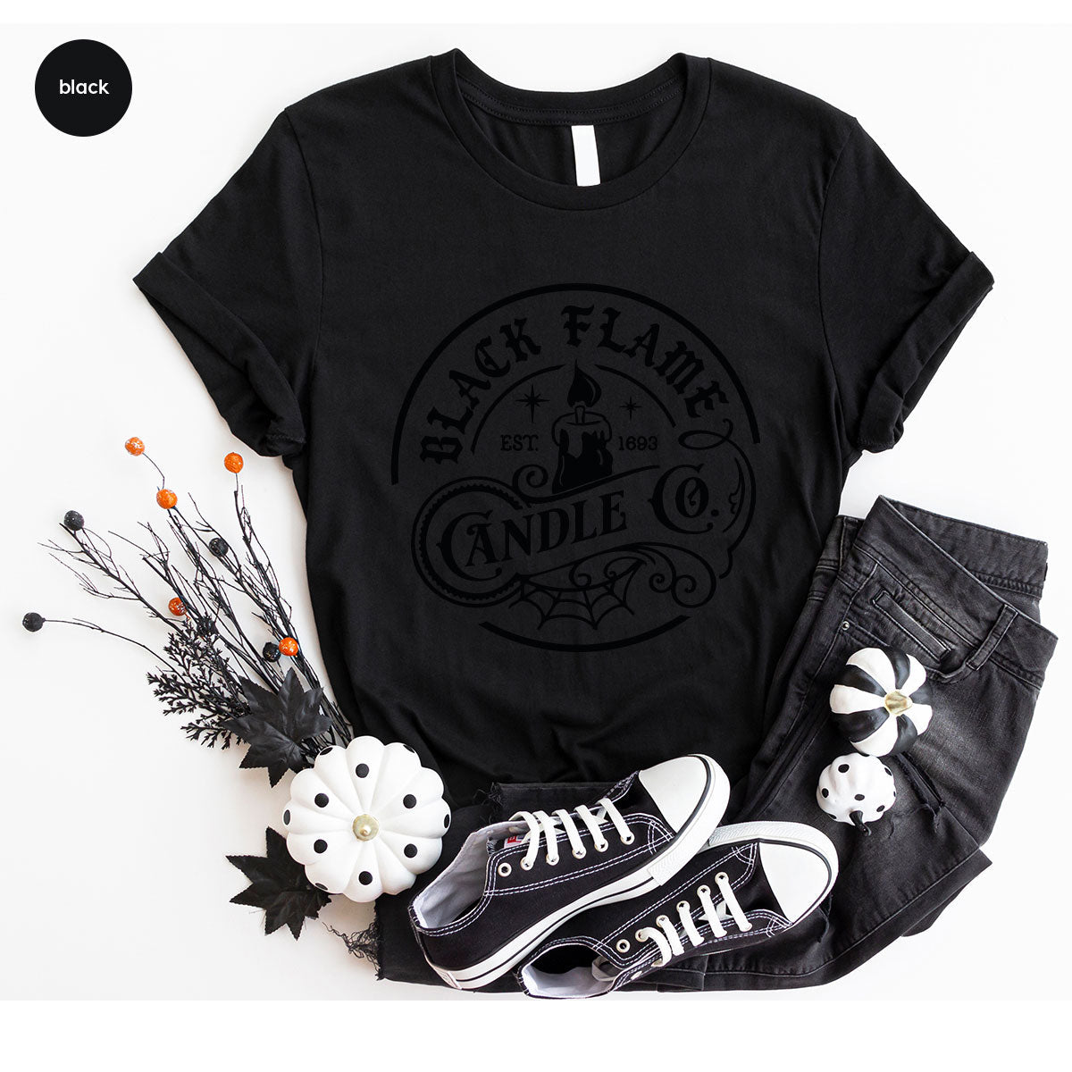 Black Flame Candle Shirt, Halloween Gifts, Hocus Pocus product image 36