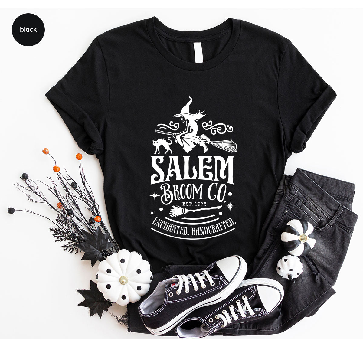 Halloween T-Shirt, Gifts, Salem Graphic Tees, Witchy Witch product image 2
