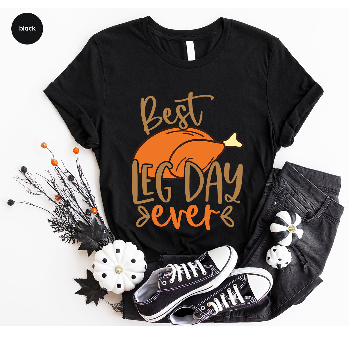 Funny Thanksgiving Shirts, Turkey Graphic Tees, Fall product image 9