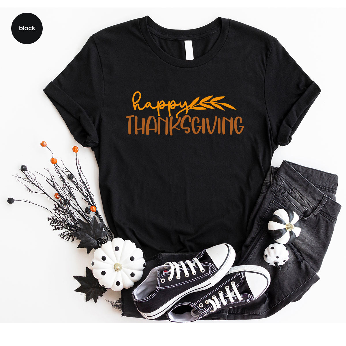 Happy Thanksgiving Shirt, Fall Crewneck Sweatshirt, Family product image 10