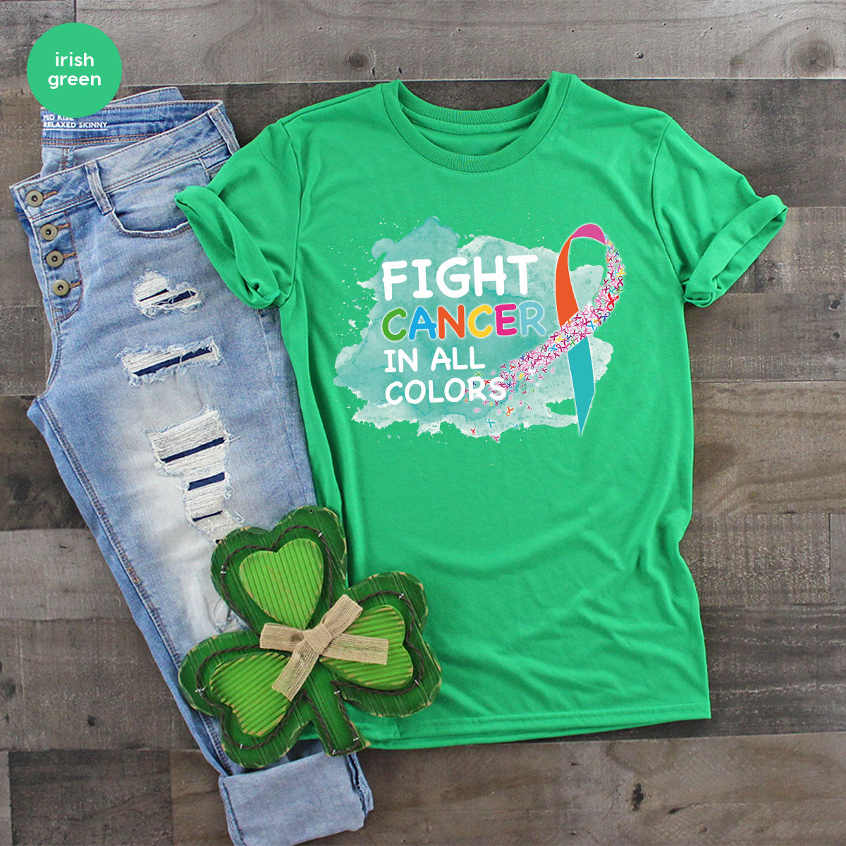 Fight Against Cancer Shirt, Warrior T-Shirt, With All Colors product image 30