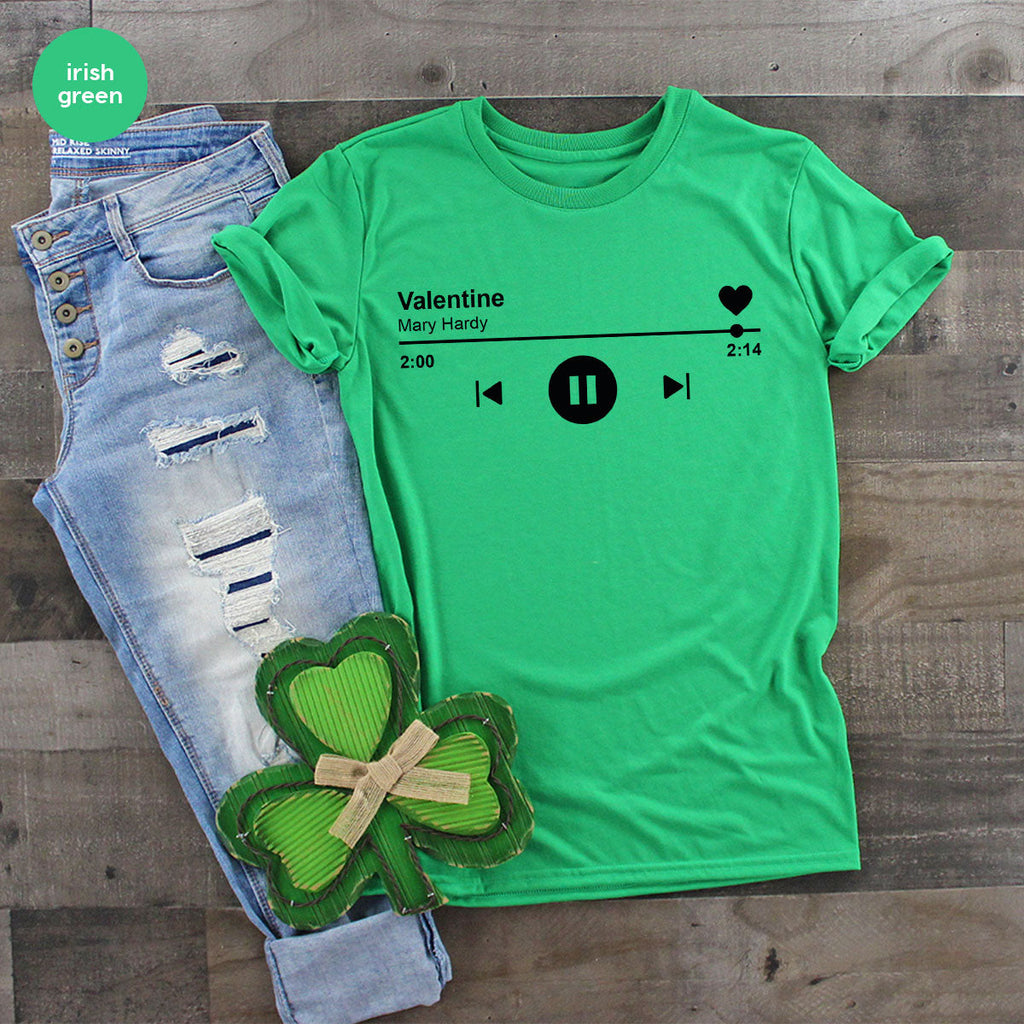 Valentine's Day Shirt, Play Music For Playlist T-Shirt product image 7