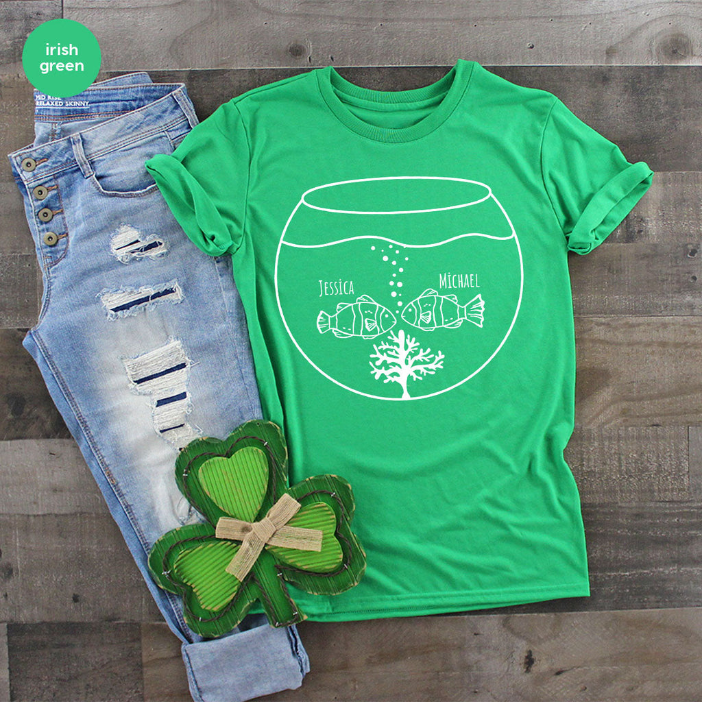 Fish Couple Shirt, Custom Name on T-Shirt, Gift for Couples product image 36