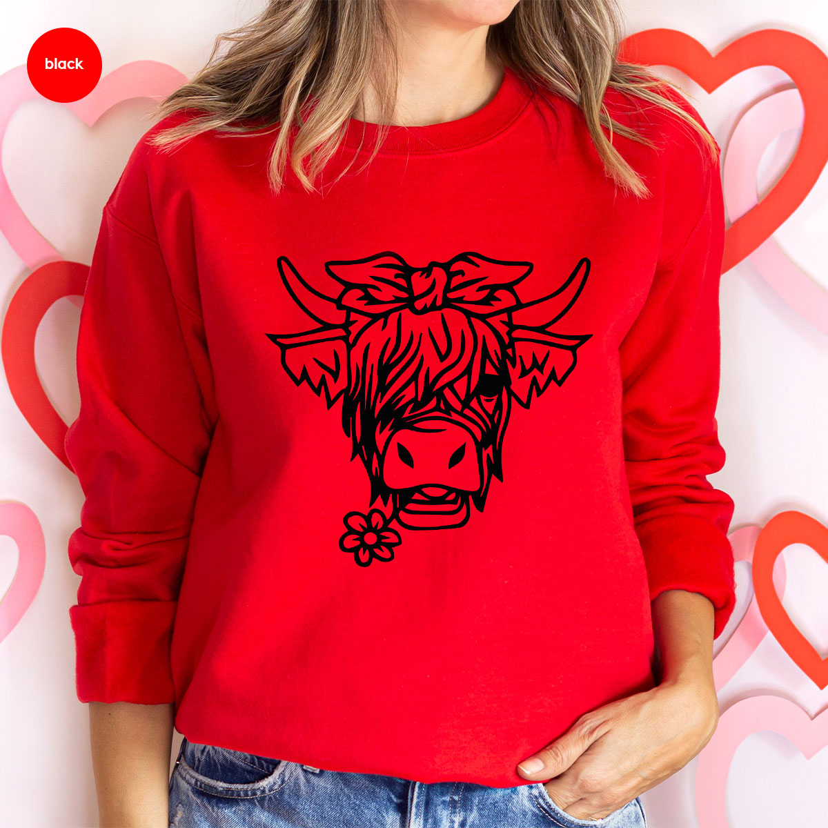 Cool Bull Shirt, With Flower T-Shirt, Funny product image 10