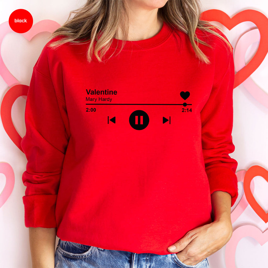 Valentine's Day Shirt, Play Music For Playlist T-Shirt product image 21