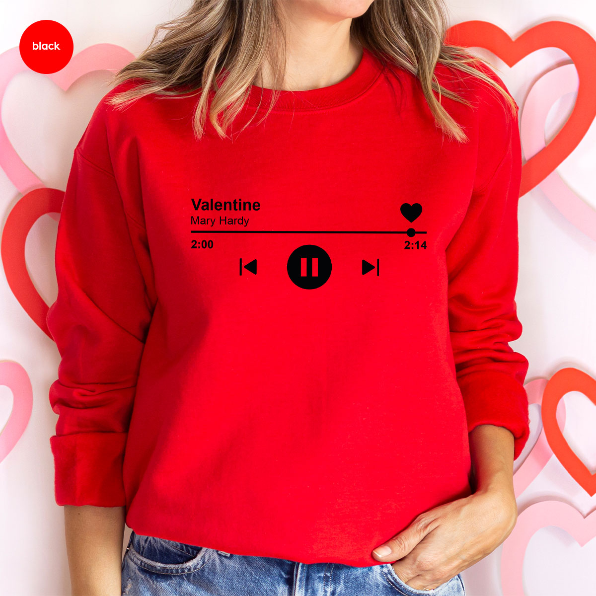 Valentine's Day Shirt, Play Music For Playlist T-Shirt product image 21
