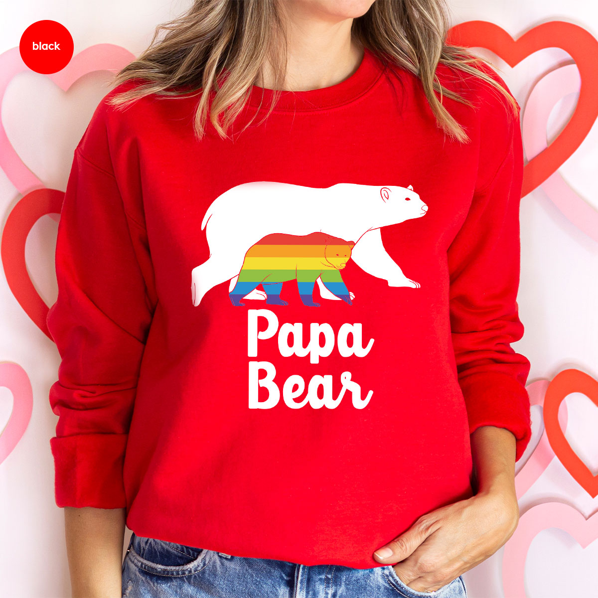 Papa Bear Shirt, T-Shirt, LGBT Rainbow Tee product image 48