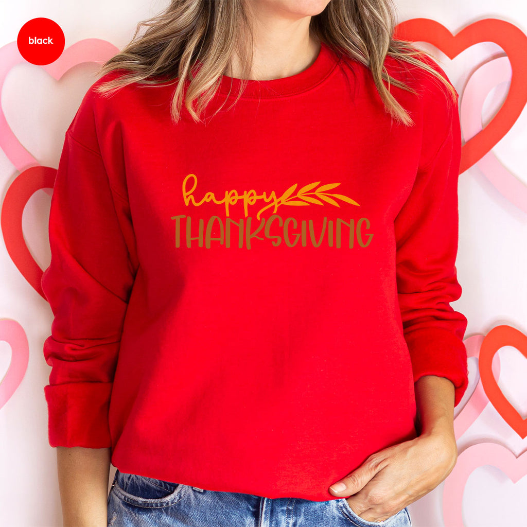 Happy Thanksgiving Shirt, Fall Crewneck Sweatshirt, Family product image 52