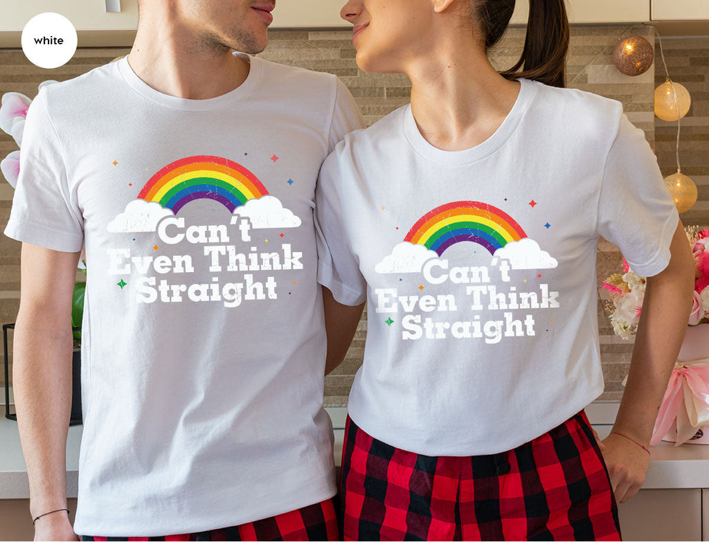 Can I Even Think Straight Shirt, Rainbow T-Shirt, LGBT product image 53