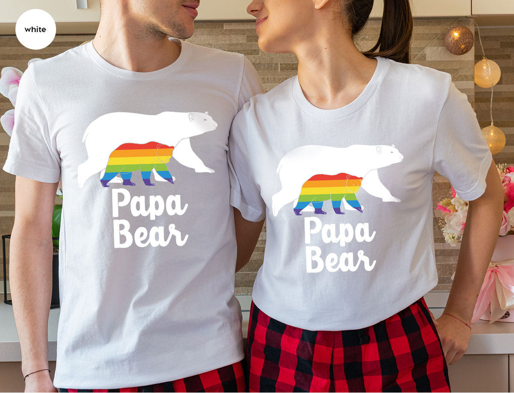 Papa Bear Shirt, T-Shirt, LGBT Rainbow Tee product image 49