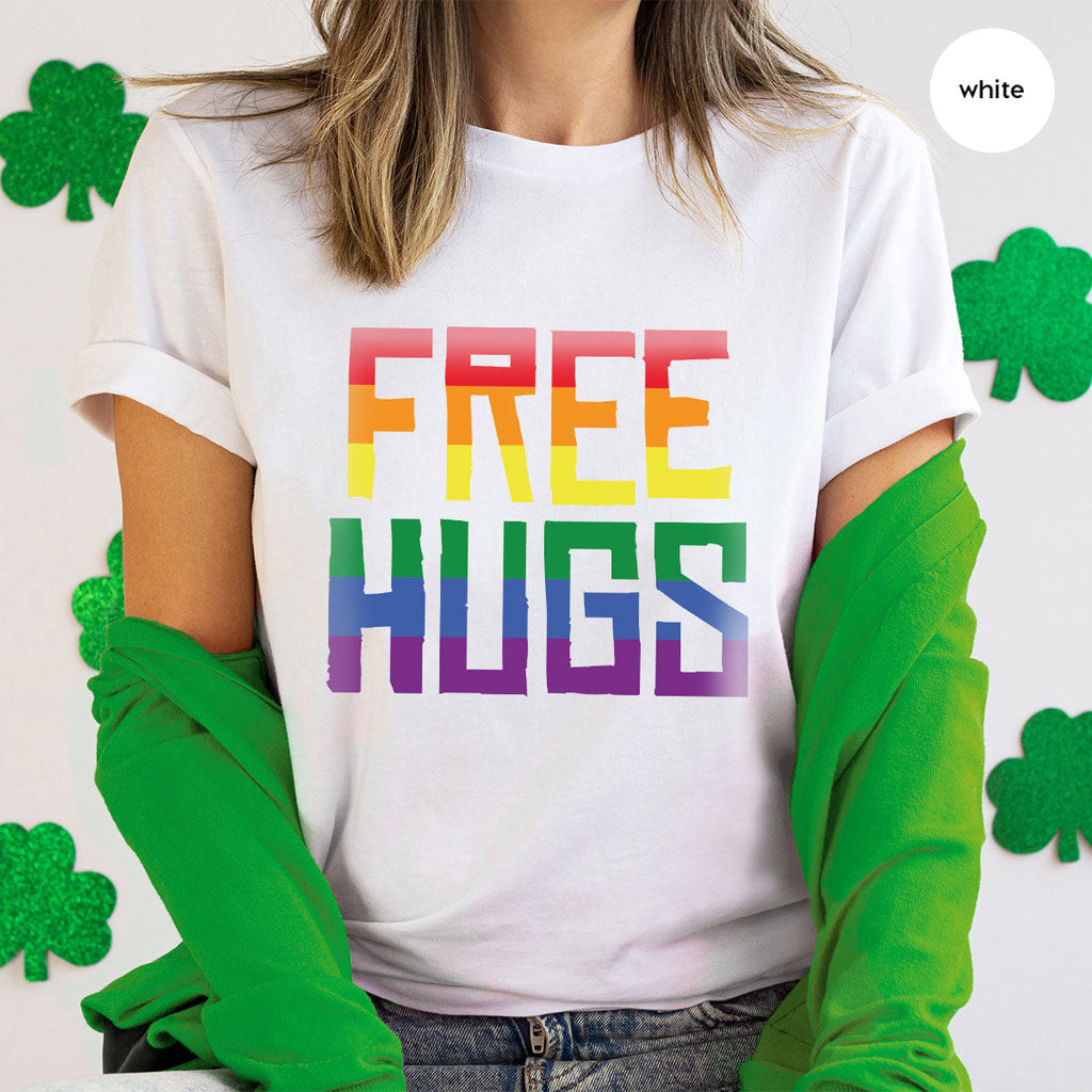 Cute LGBT Shirt, Free Hugs T-Shirt, Lovely Pride for product image 52