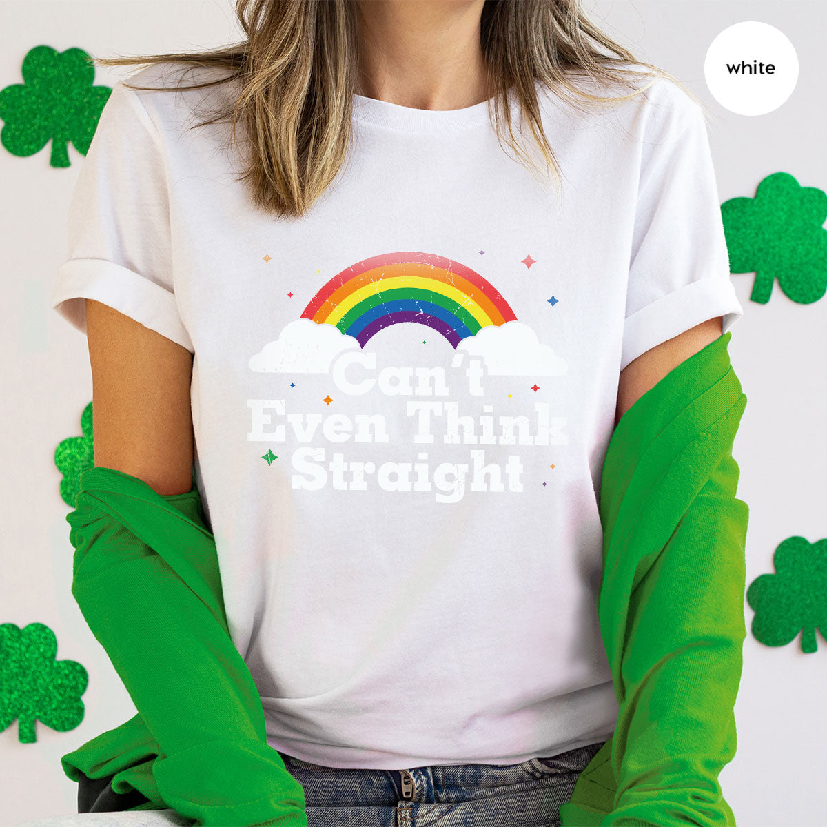Can I Even Think Straight Shirt, Rainbow T-Shirt, LGBT product image 54