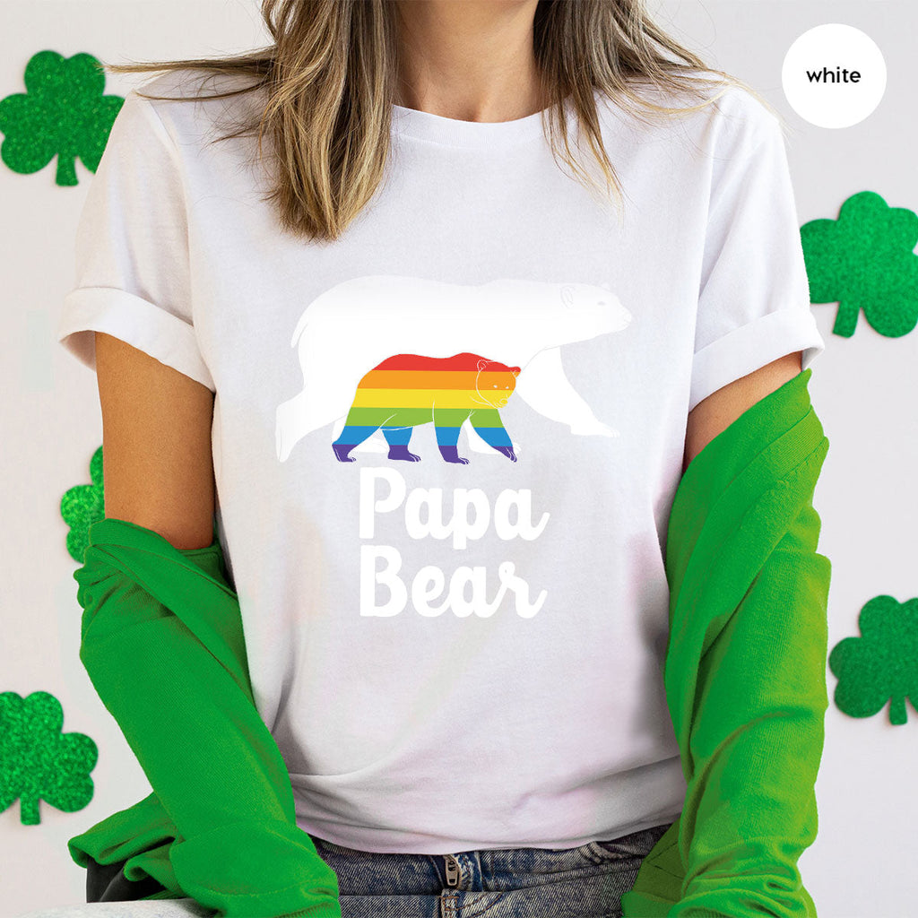 Papa Bear Shirt, T-Shirt, LGBT Rainbow Tee product image 50