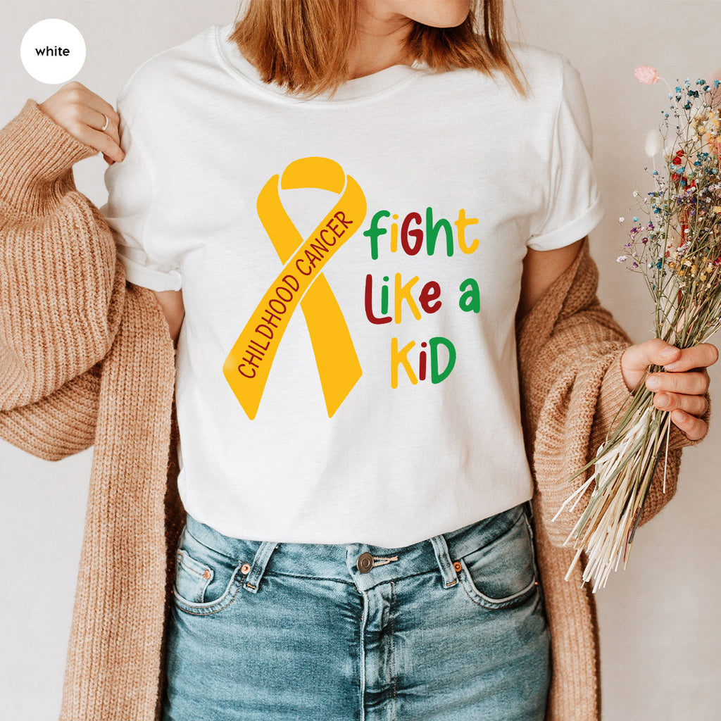 Fighting Like A Kid Shirt, Cancer Fight Childhood Canver product image 39