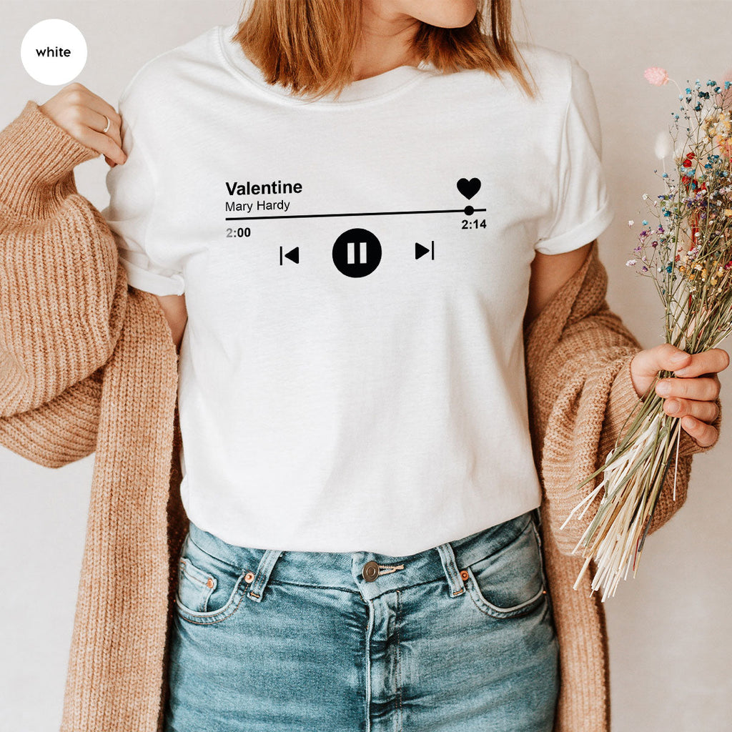 Valentine's Day Shirt, Play Music For Playlist T-Shirt product image 23