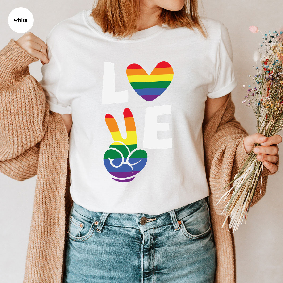 LGBT Love Shirt, Rainbow Glory T-Shirt, Pride Tee product image 55