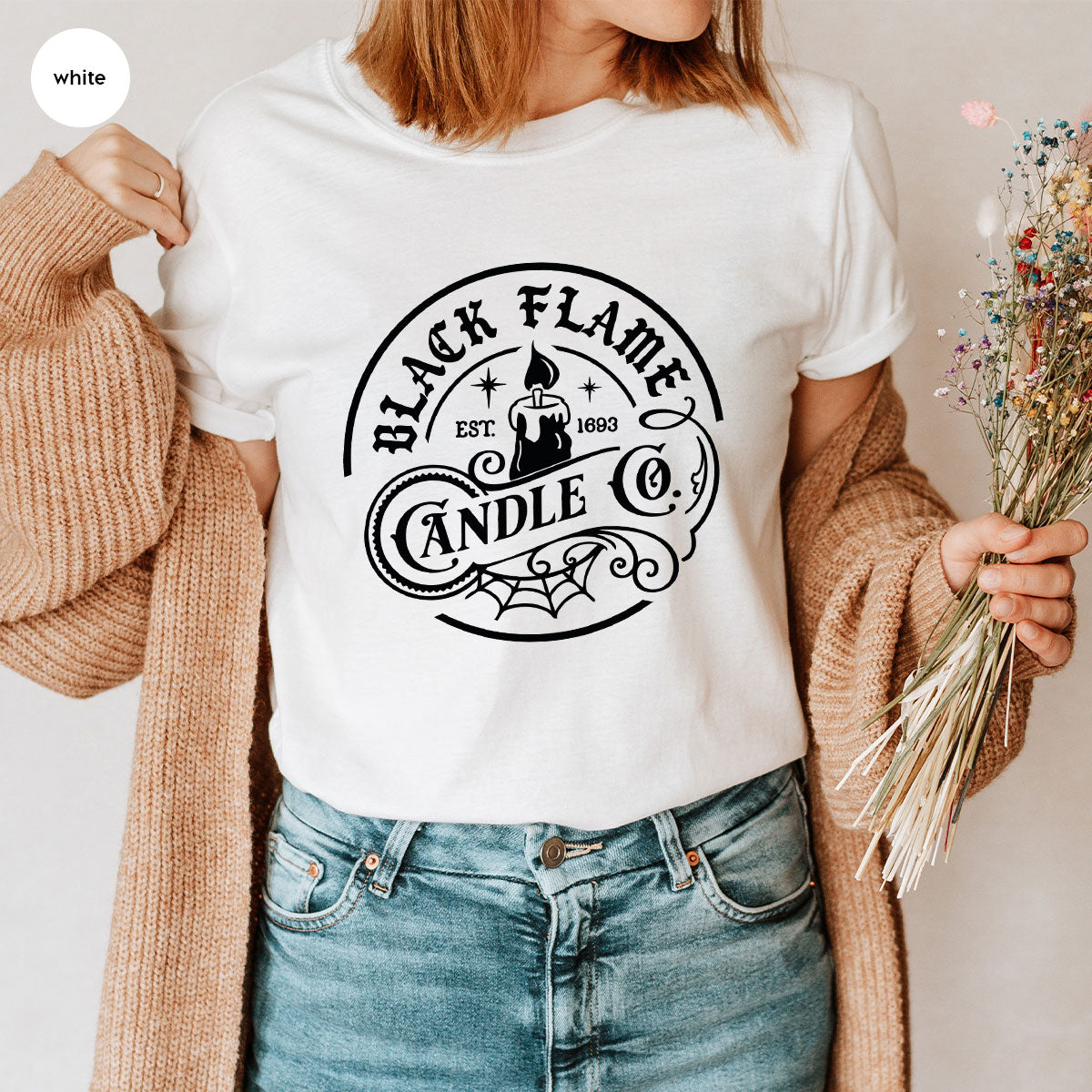 Black Flame Candle Shirt, Halloween Gifts, Hocus Pocus product image 79