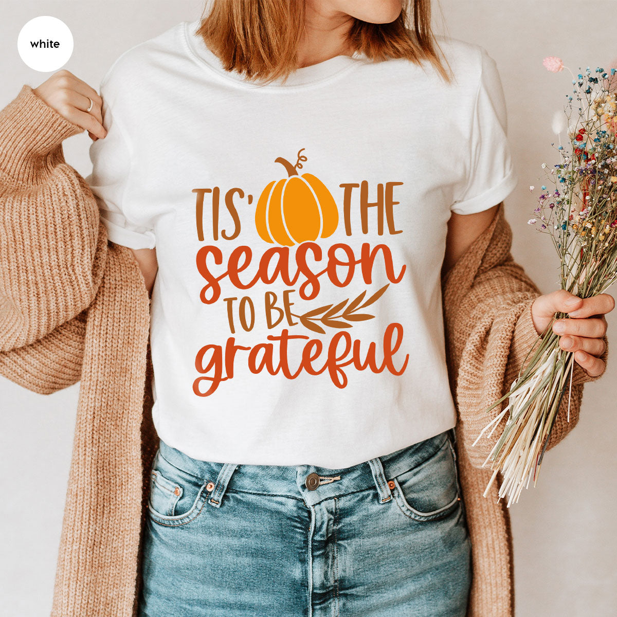 Fall T-Shirt, Autumn Crewneck Sweatshirt, Thanksgiving product image 117