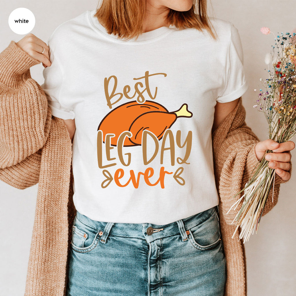 Funny Thanksgiving Shirts, Turkey Graphic Tees, Fall product image 54